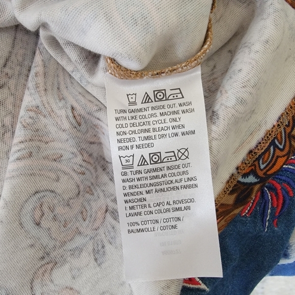 NEW ESTATE By Isaac M Brown Paisley High-neck Blouse Sz M Long Sleeve Fall Boho - Picture 10 of 12